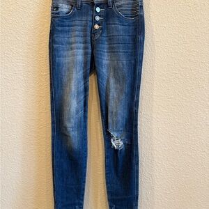 KanCan Dark Blue Distressed Skinny Jeans